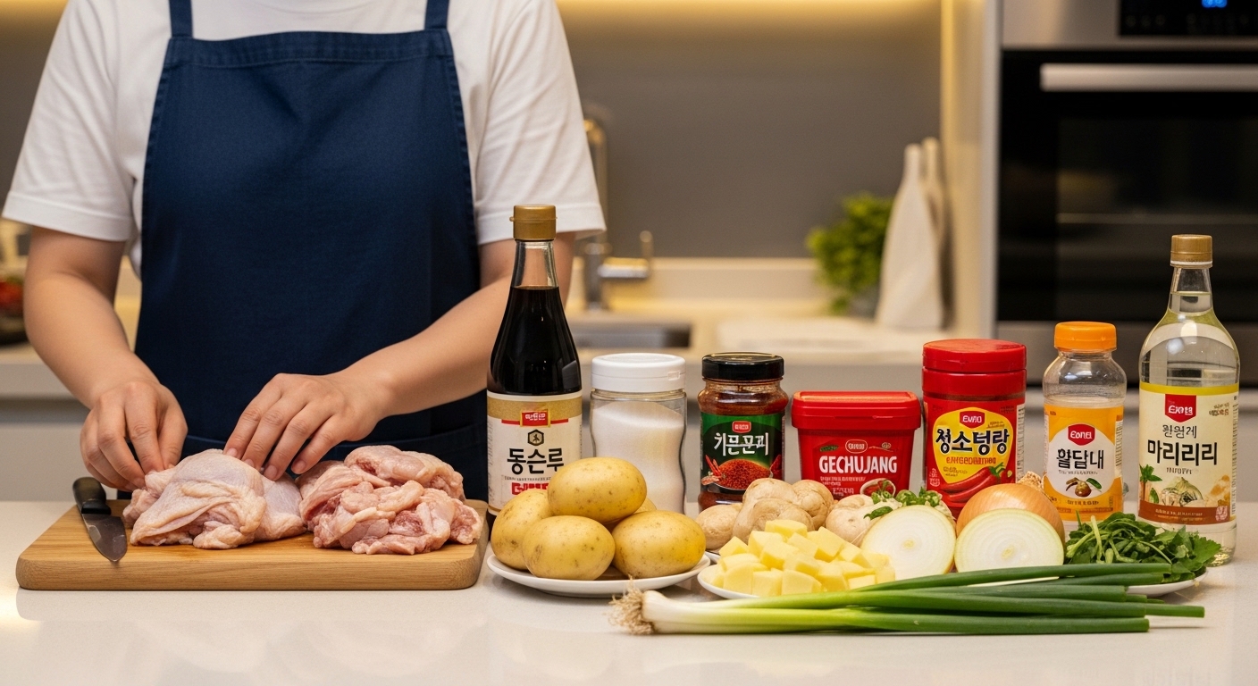 닭볶음탕에 필요한 재료와 양념 황금 비율!