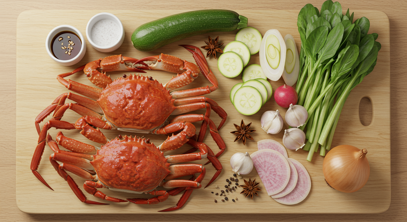 맛있는 꽃게탕을 위한 재료 준비