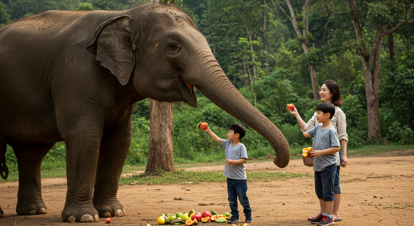 코끼리 친구들을 만나는 엘리펀트 네이처 파크