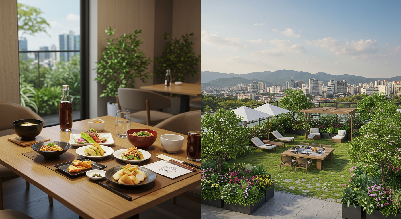 맛있는 식사와 여유로운 산책