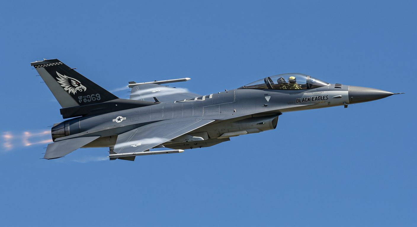 블랙이글스의 멋진 조종사, F-16과 함께!