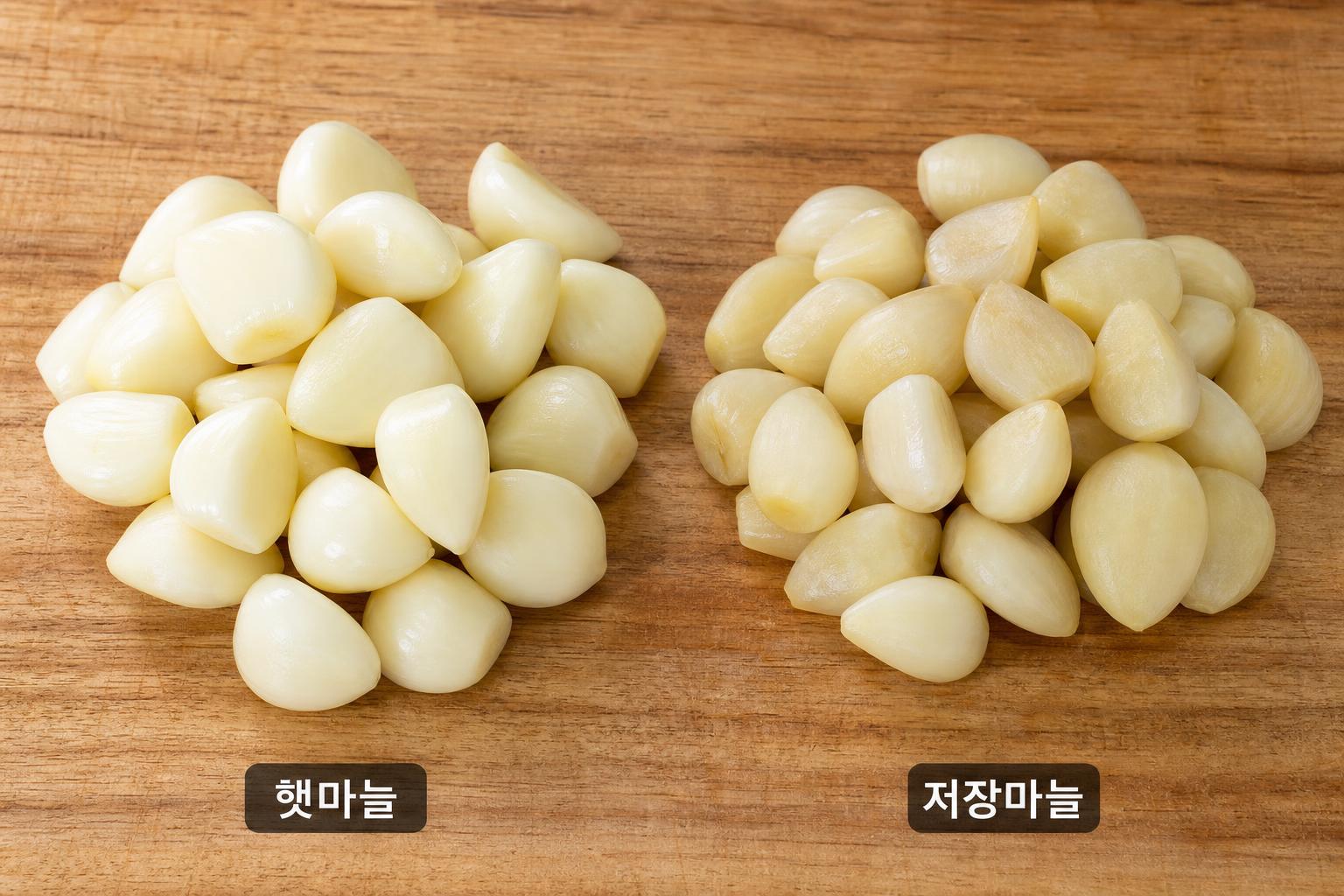 햇마늘과 저장마늘의 차이