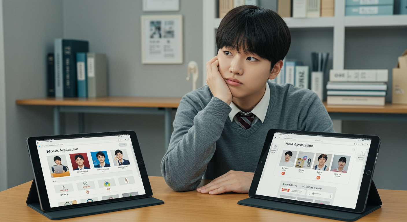 모의지원, 실제 지원과 어떻게 다를까요?