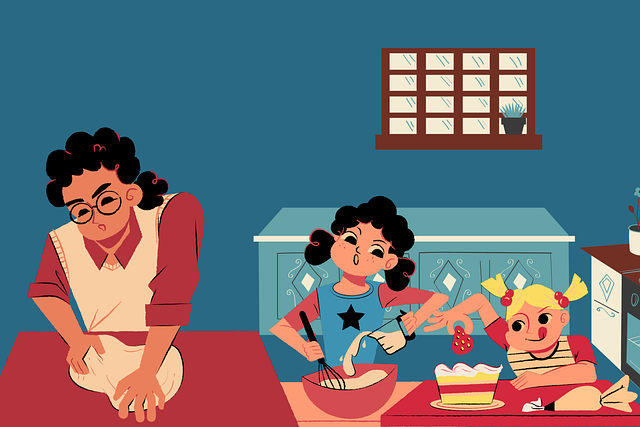 행복한 가족: 쌍둥이 딸과 함께하는 일상