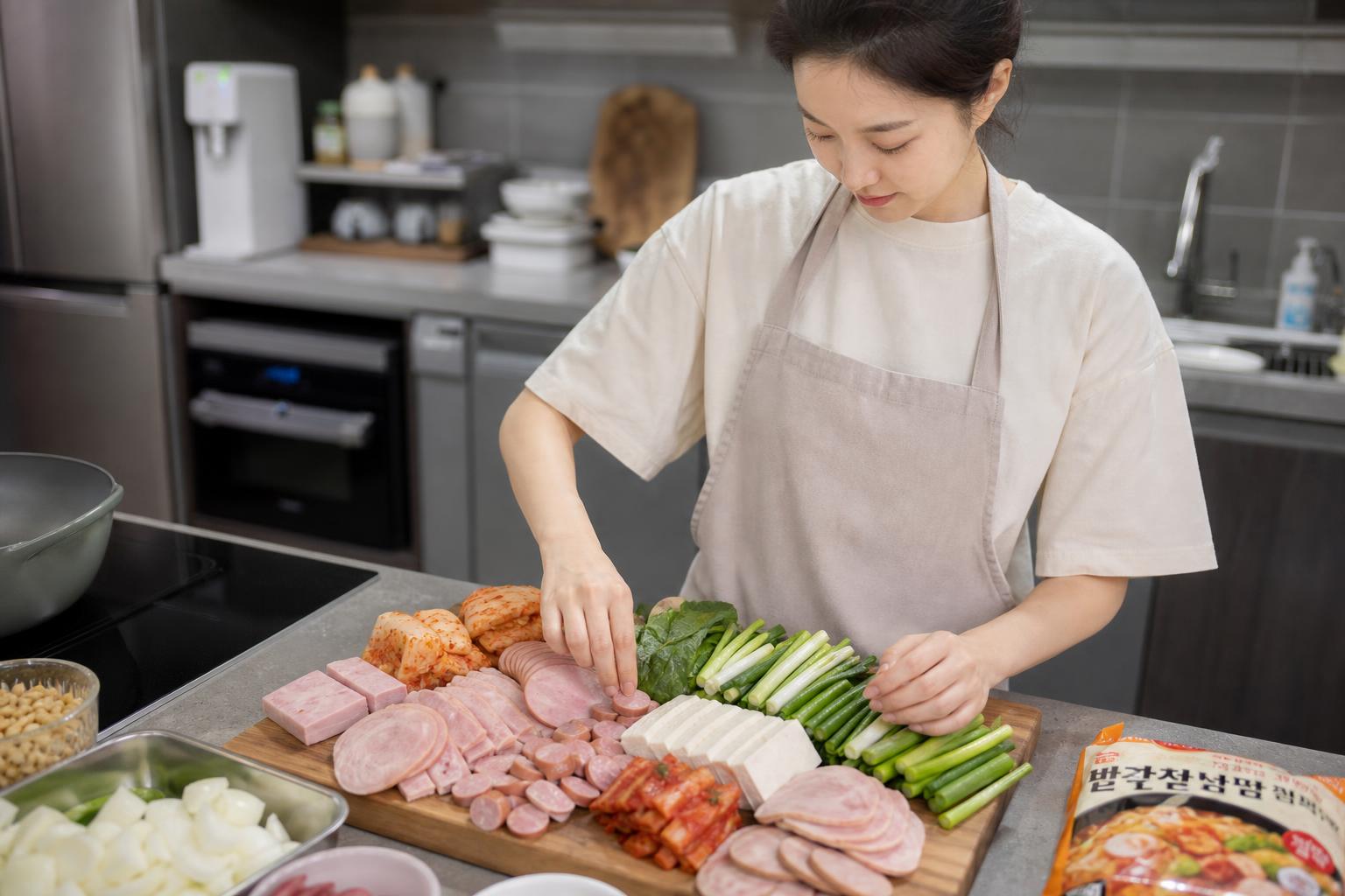 재료 준비의 황금 공식: 완벽한 부대찌개를 위한 구성
