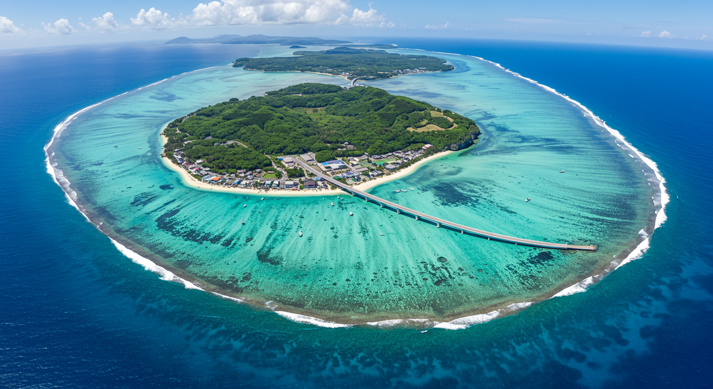 다리로 이어진 아름다운 섬들, 미야코지마 주변 섬 지도