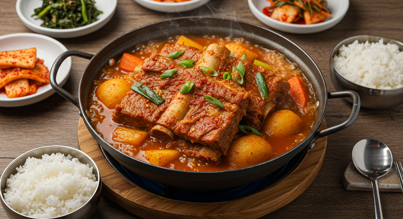 매운 돼지갈비찜, 어떤 맛과 모습일까요?