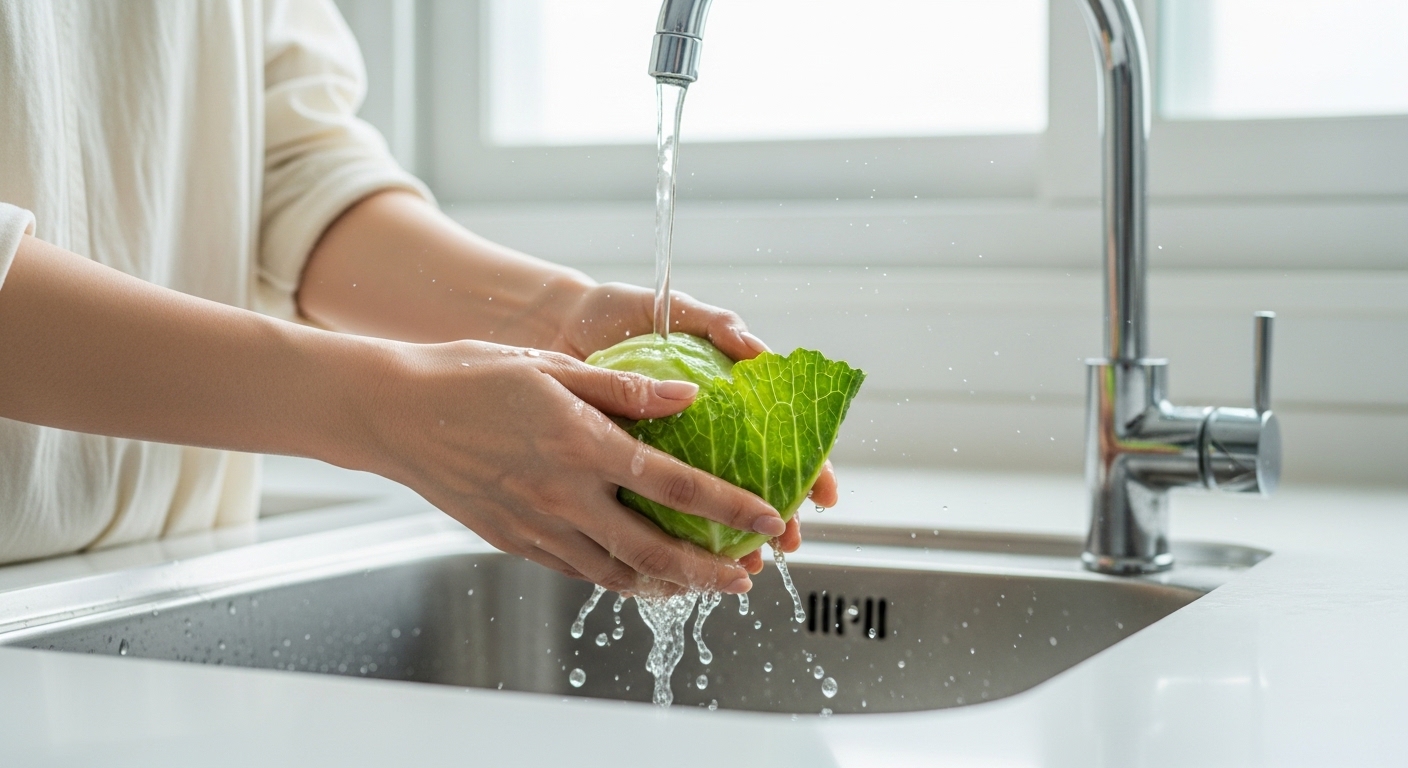 깔끔하게 냠냠! 봄동 세척부터 물기 제거까지