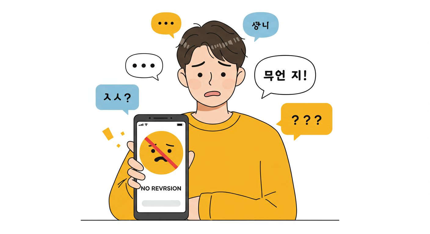 카카오톡 업데이트 취소, 공식적인 방법은 없나요?