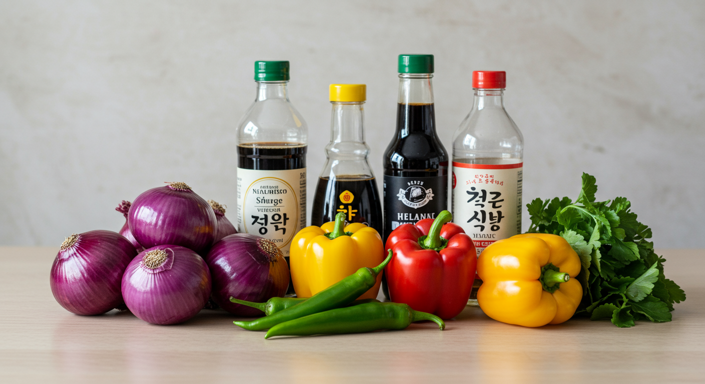 초간단 자색 양파장아찌 재료 준비