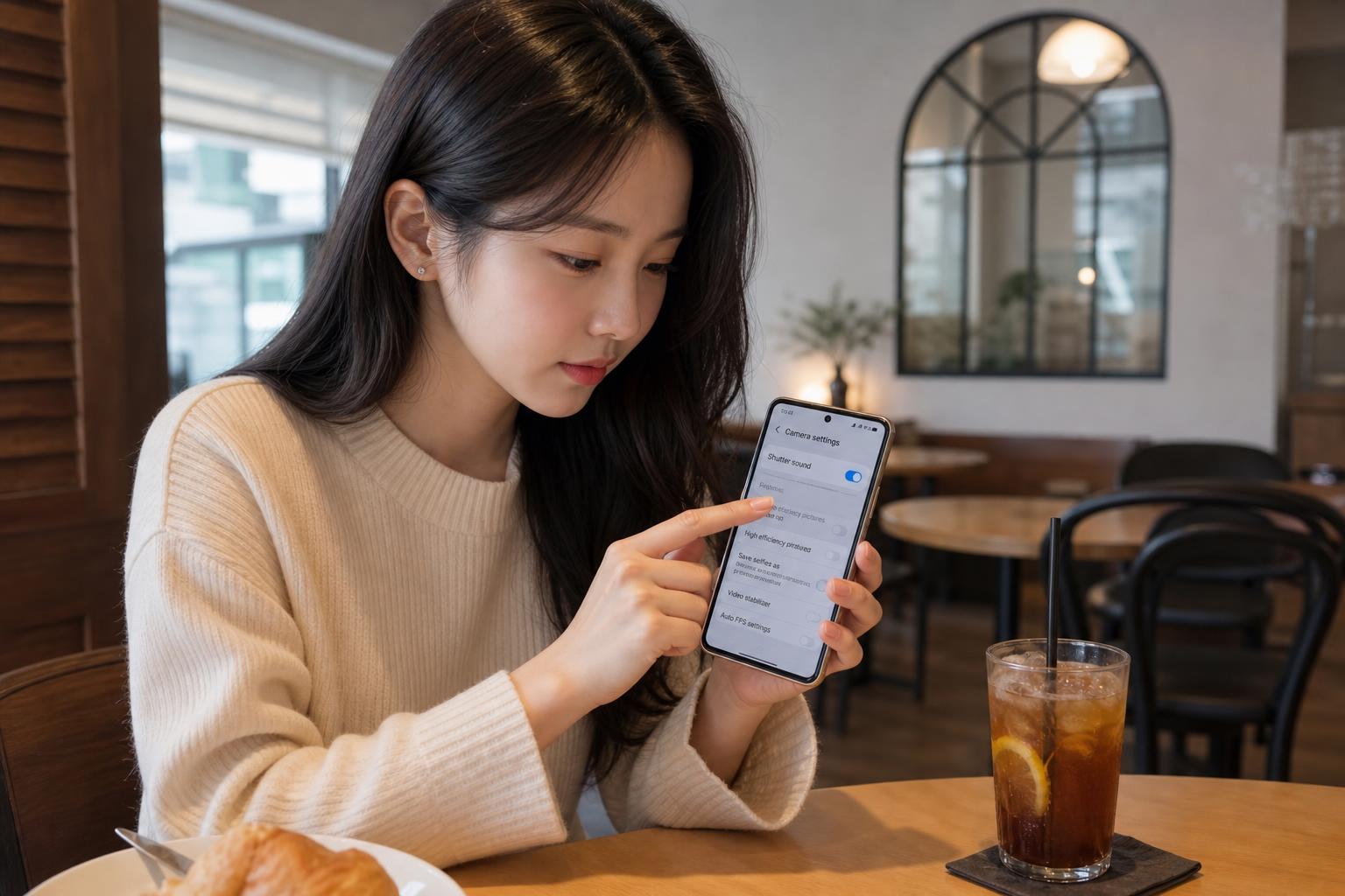 갤럭시 S26 기본 설정에서 가능한 카메라 무음/소음 최소화 방법