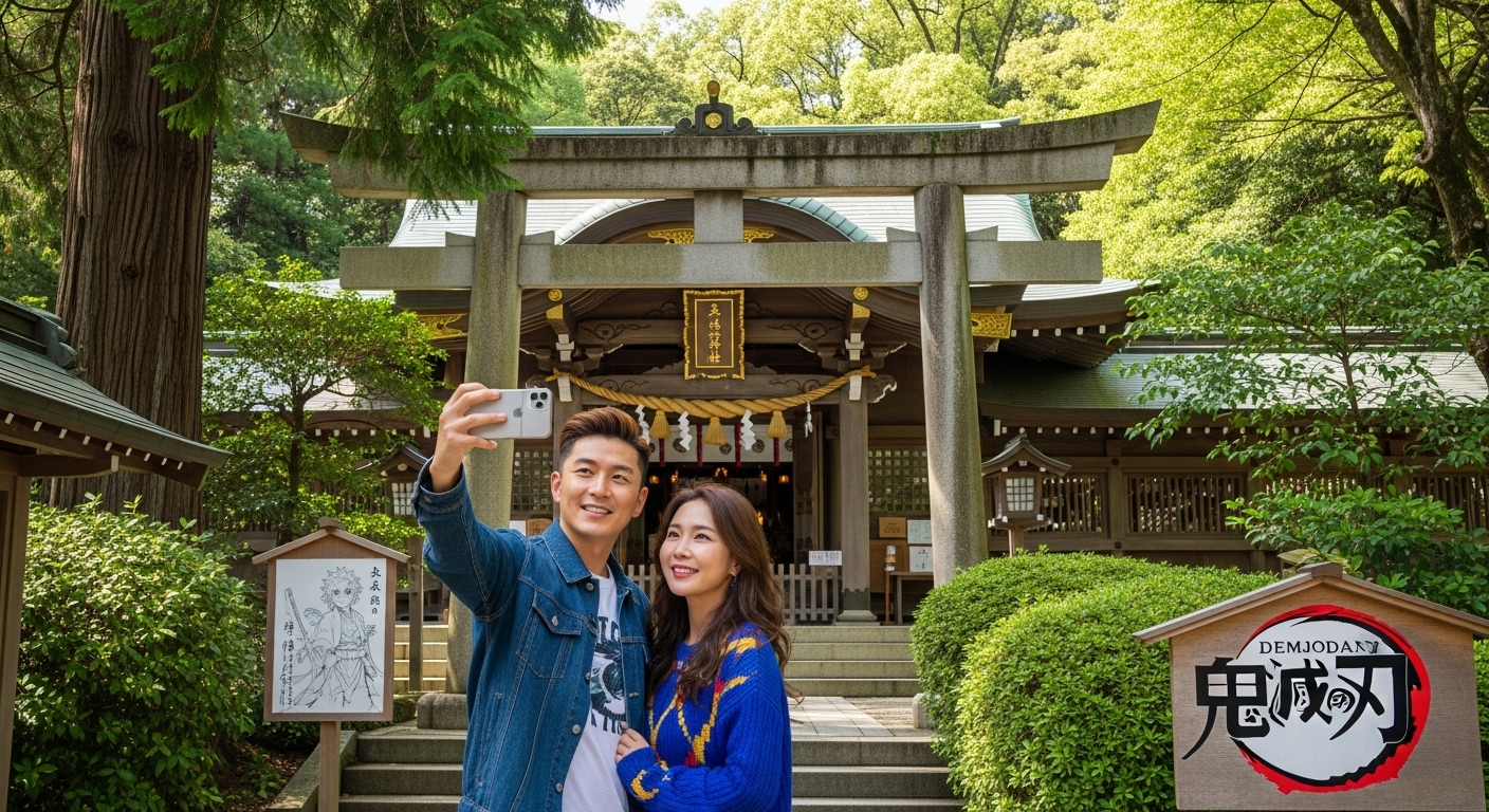 5. 전시도 보고 후쿠오카 귀멸의칼날 성지순례도 떠나요!