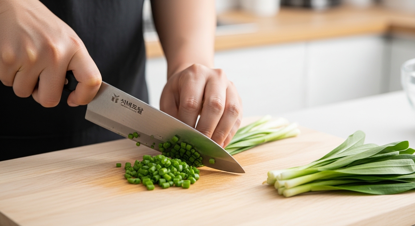 달래 썰기, 식감 살리는 비법