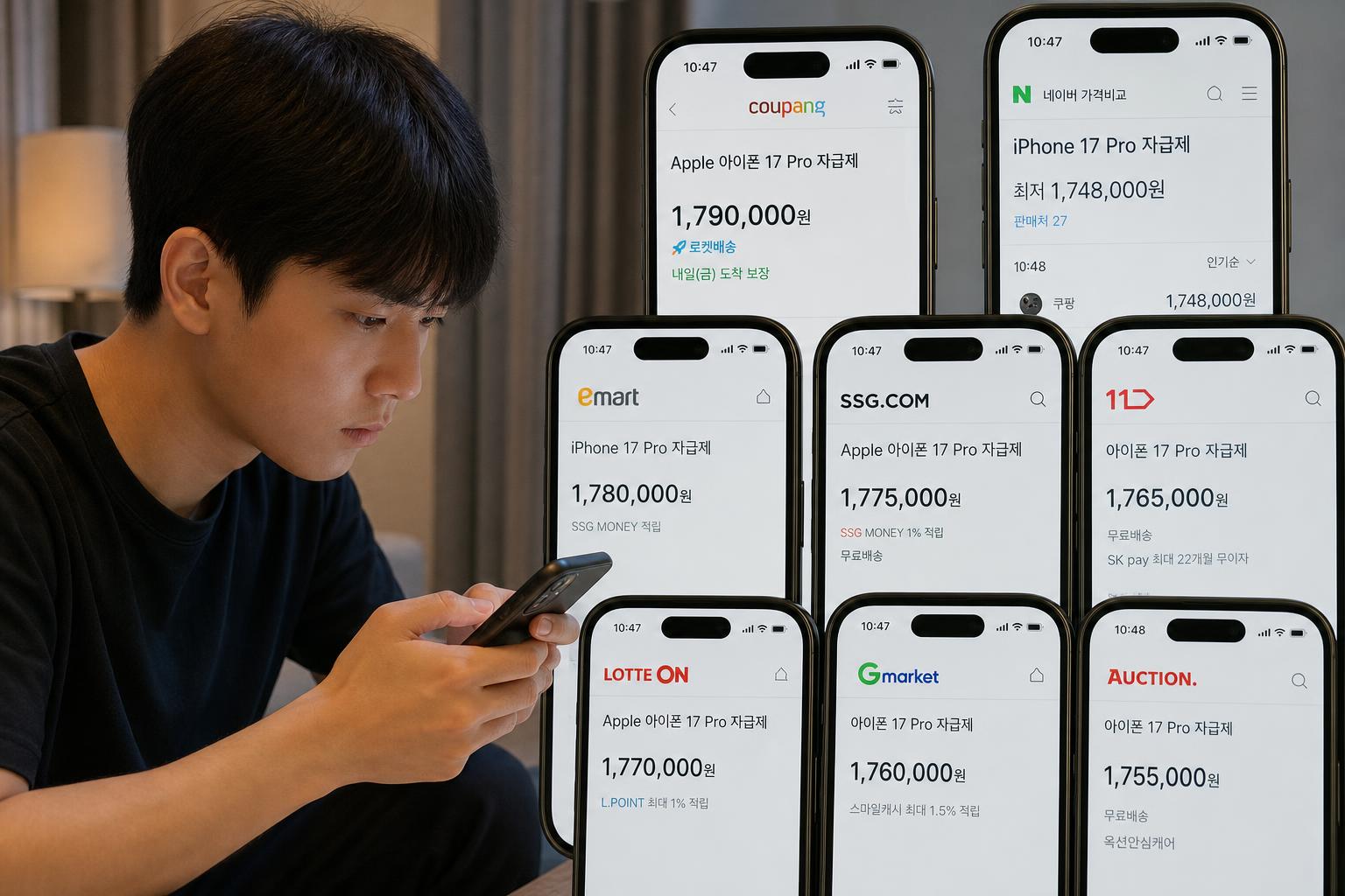2026년 1월 기준 아이폰17 자급제 최저가 비교