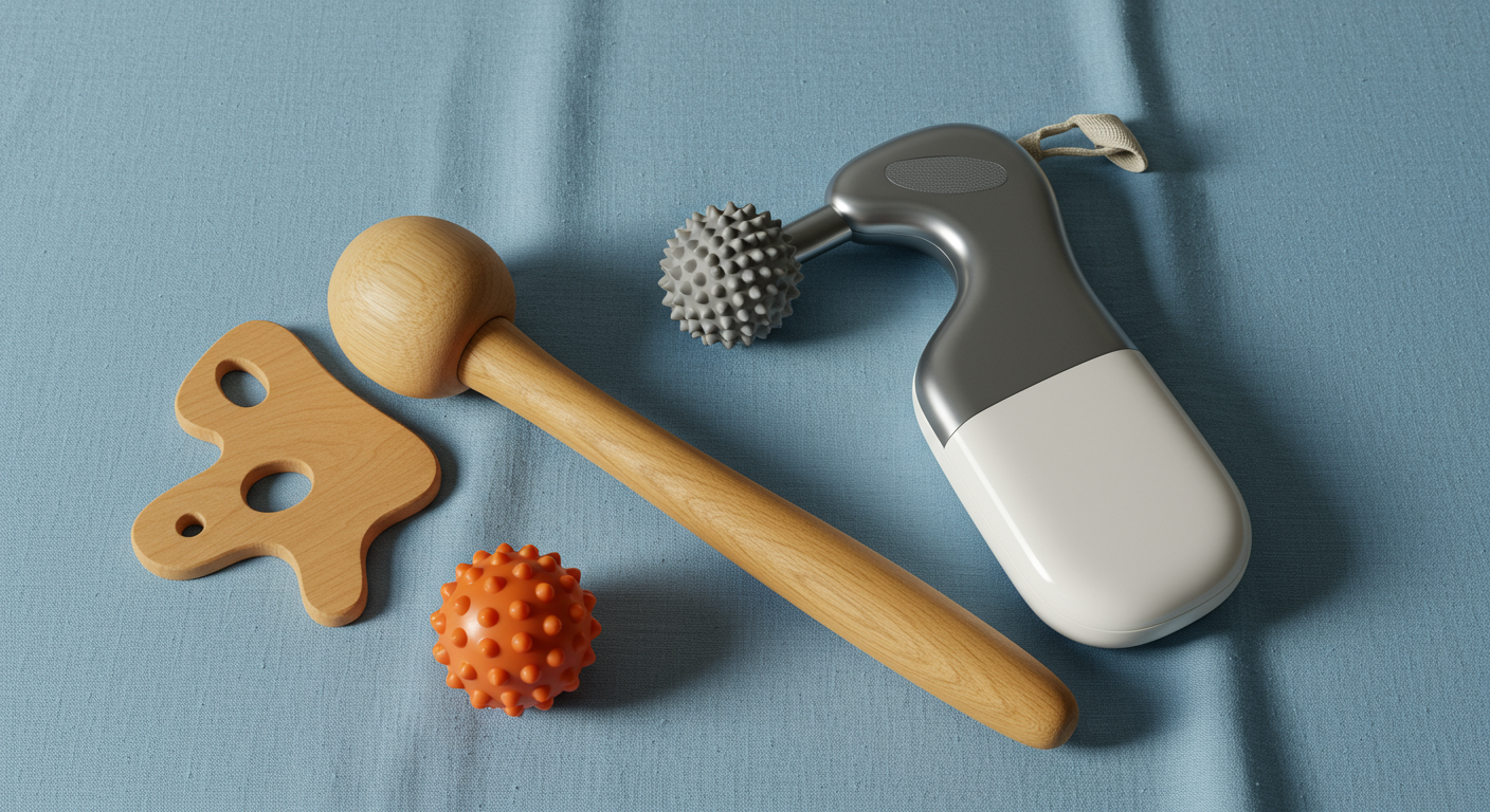 손지압을 돕는 다양한 기구들