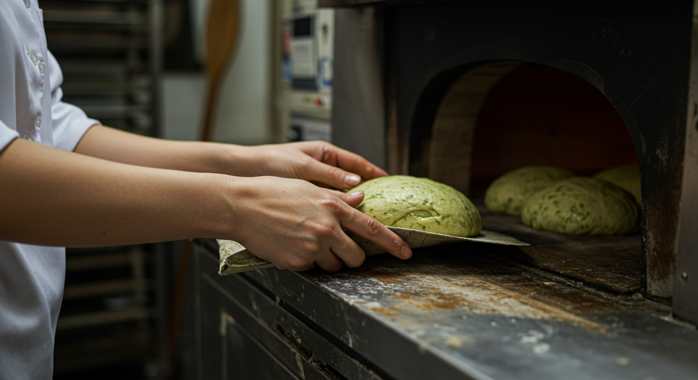 비밀스러운 연잎단호박빵 제조 과정 🌿