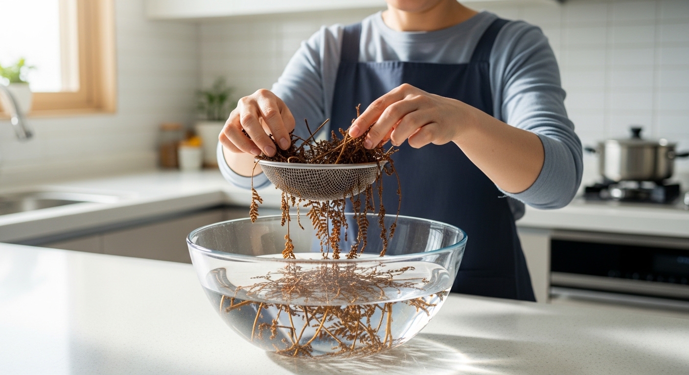 쫄깃한 식감을 위한 불리기 과정!