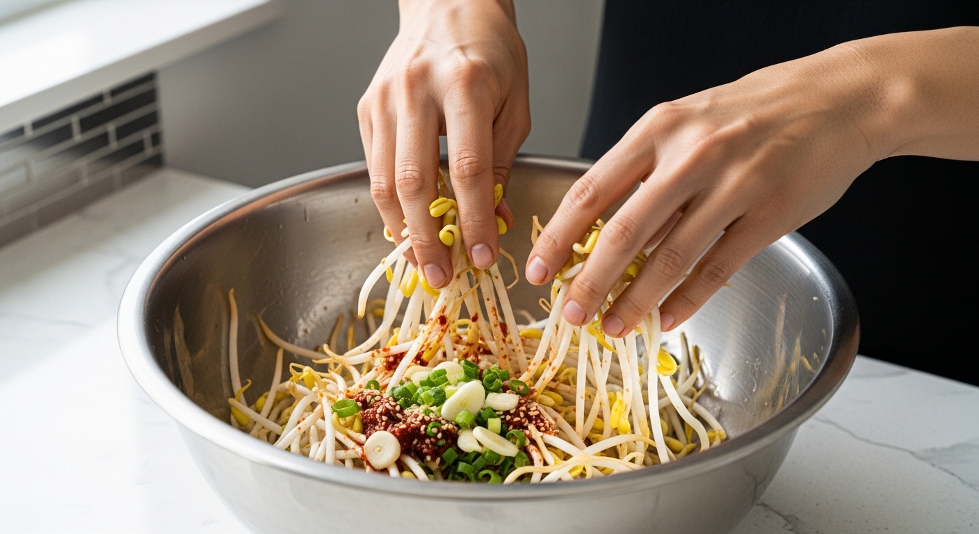 뚝딱! 맛있는 콩나물무침 무치는 비법