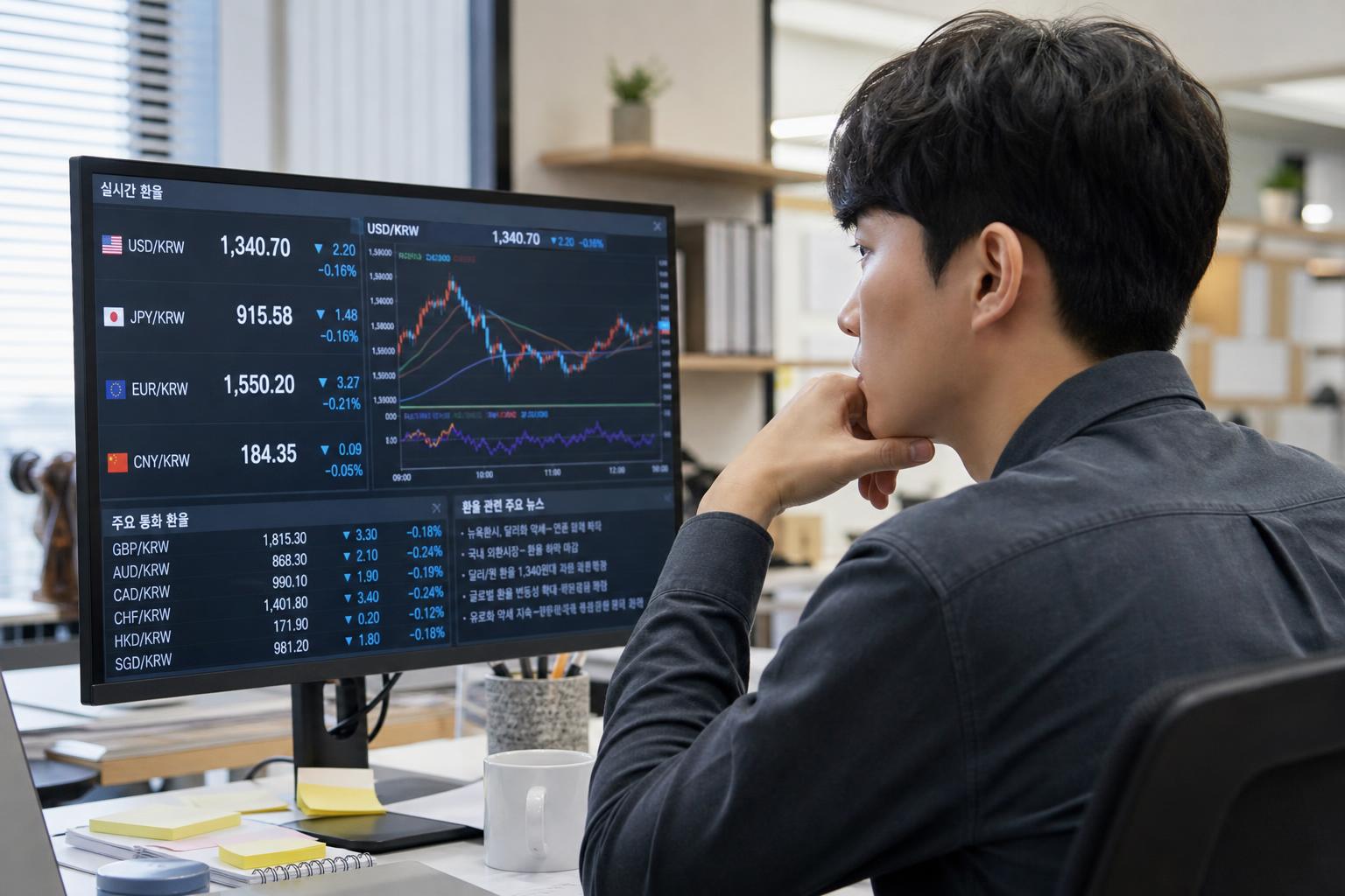 현재 원·달러 환율, 실시간으로 어떻게 움직이나요?