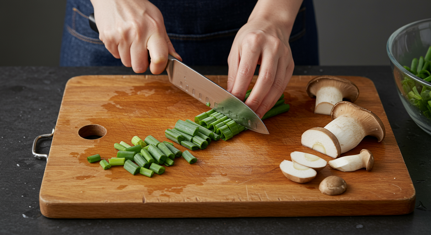 쪽파와 새송이버섯, 이렇게 손질하고 절여요!