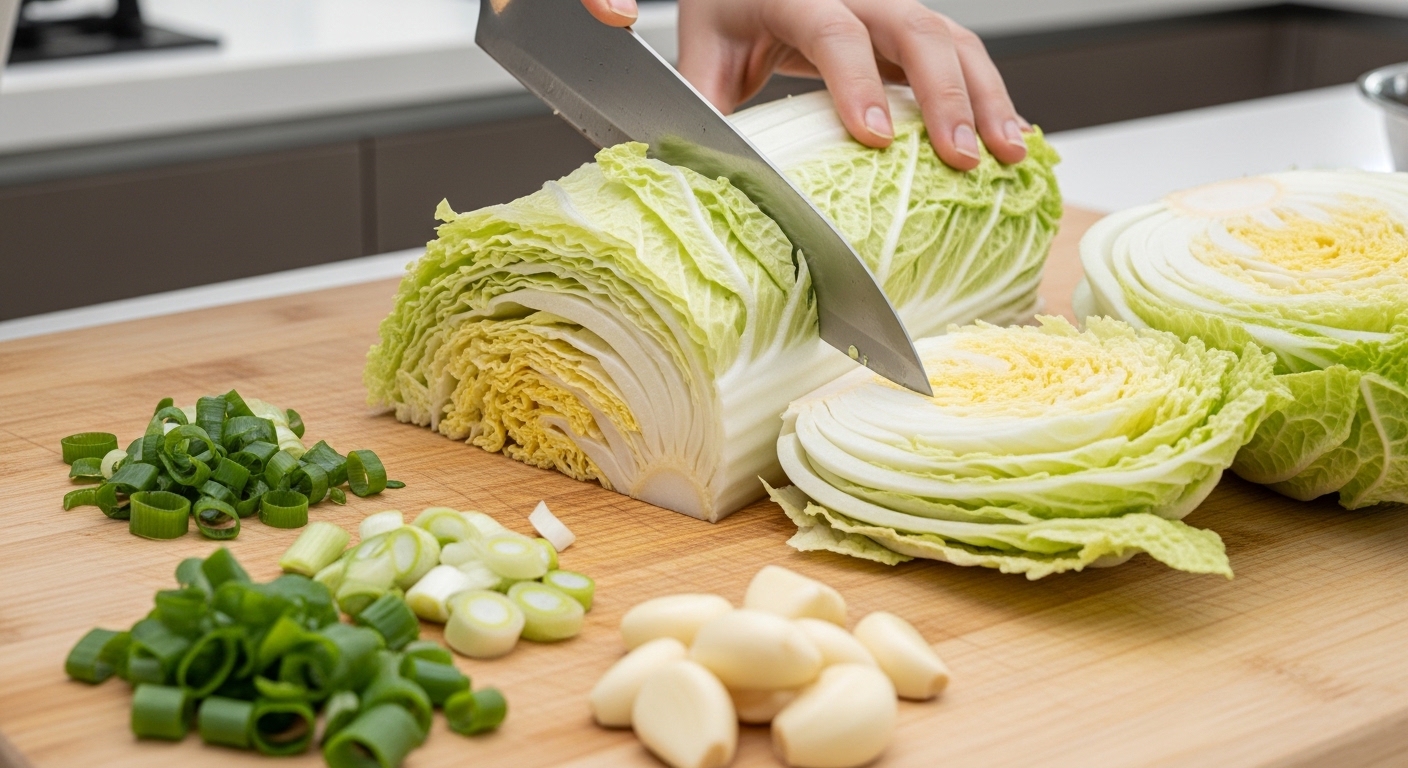 초간단 당일제조 배추겉절이 재료 준비하기