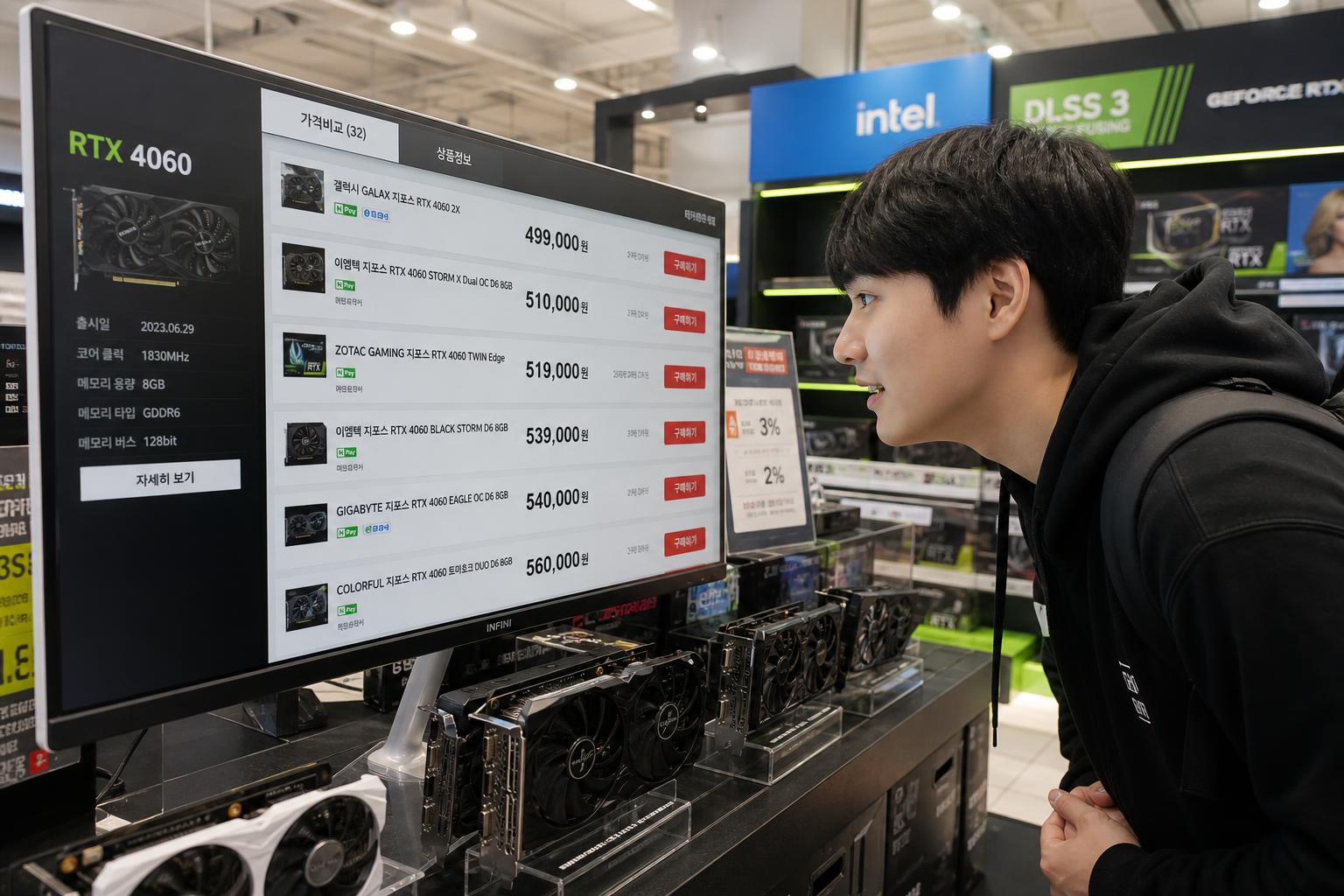 RTX 4060의 출시일과 가격은 어떻게 되나요?