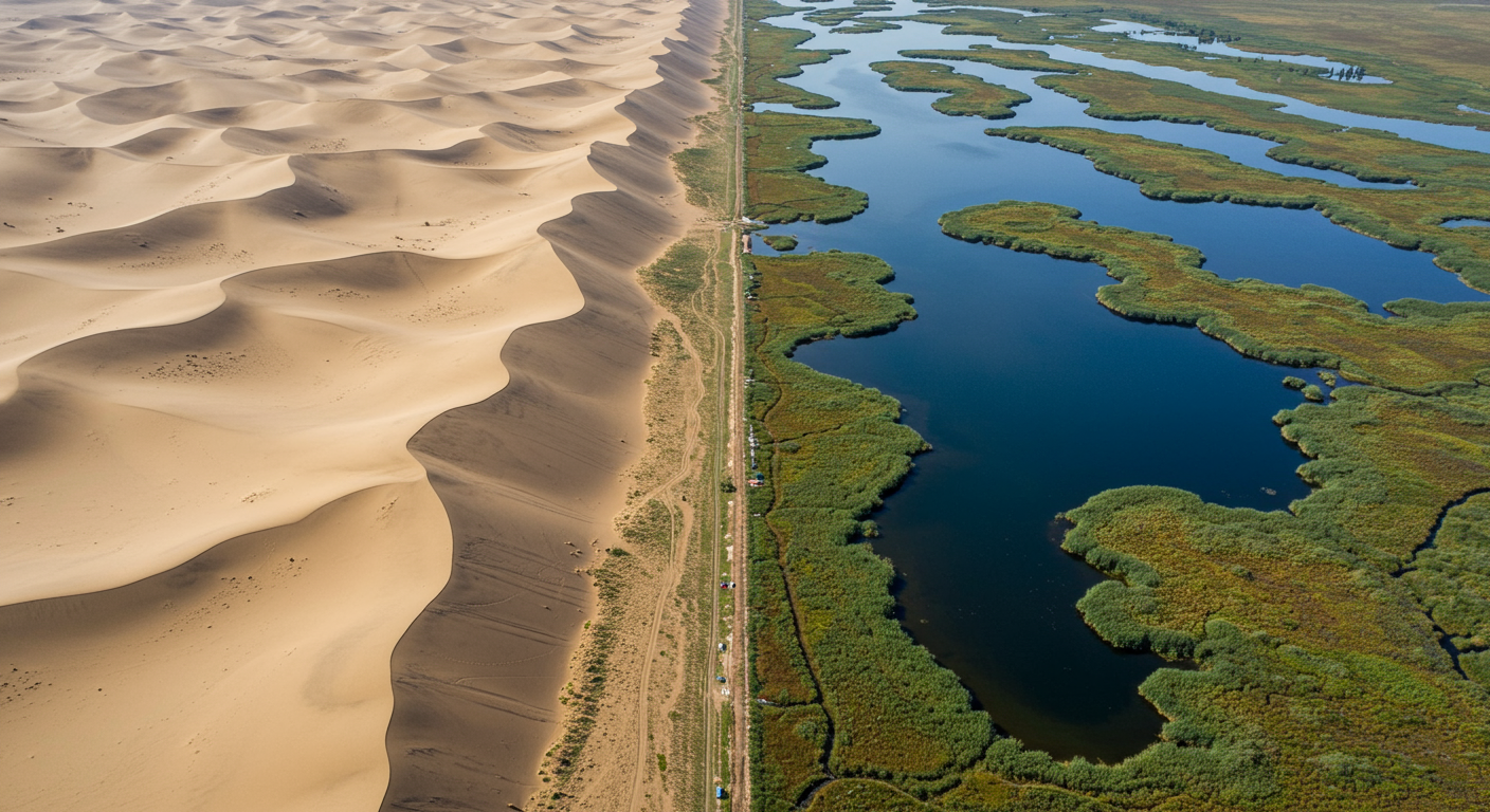 신기한 사막과 아름다운 호수, 습지에서 자연을 만끽해요