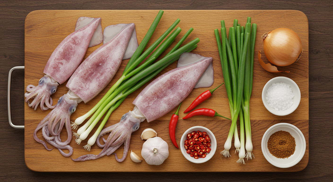 실패 없는 오징어볶음! 핵심 재료와 정확한 계량