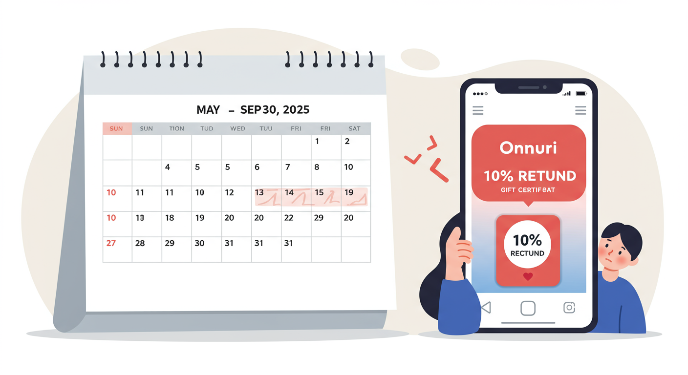 2025년 디지털 온누리상품권 환급 이벤트 일정 한눈에 보기