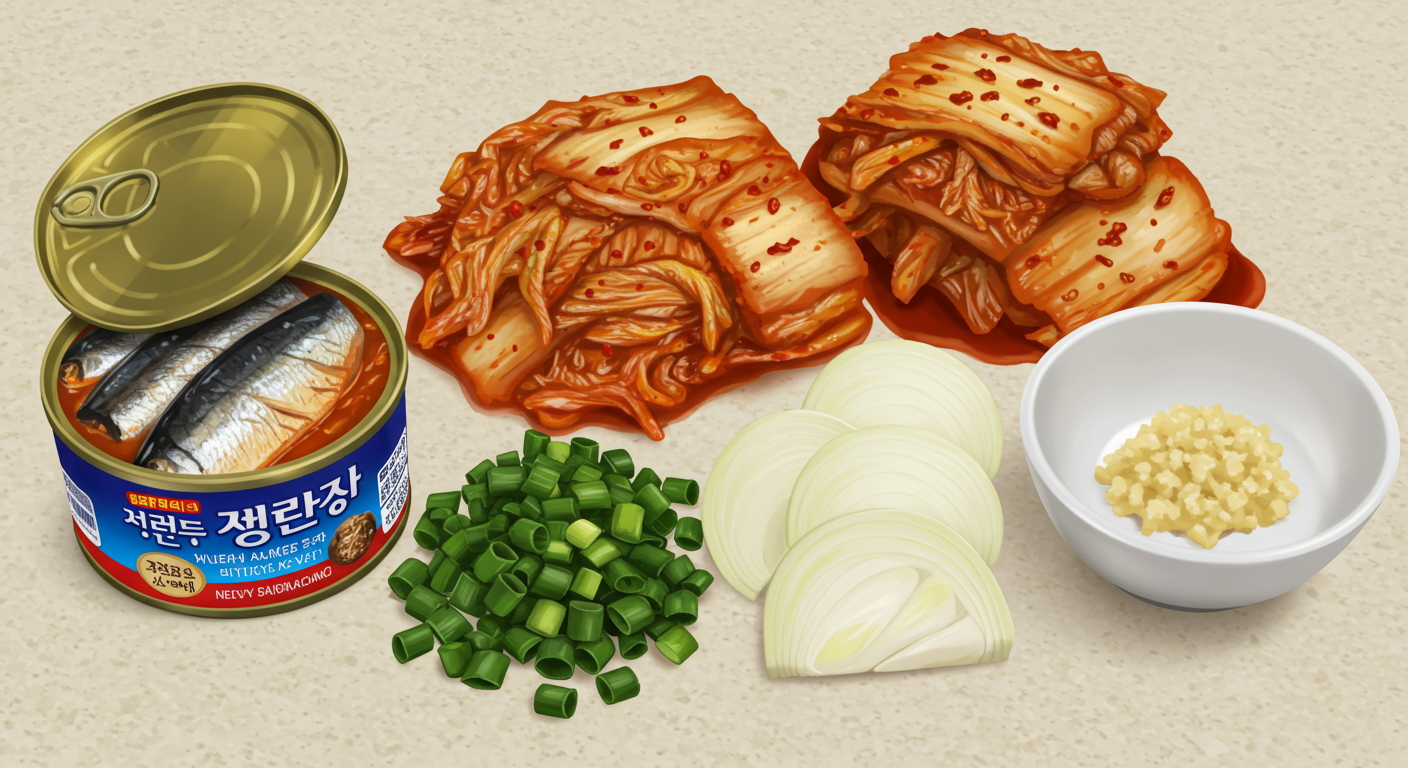 우리 집 밥도둑, 꽁치김치찜 재료는? 🧅