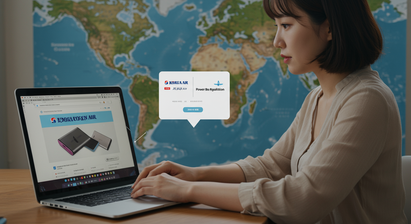 항공사별: 비행기 보조배터리 규정, 뭐가 다를까요?