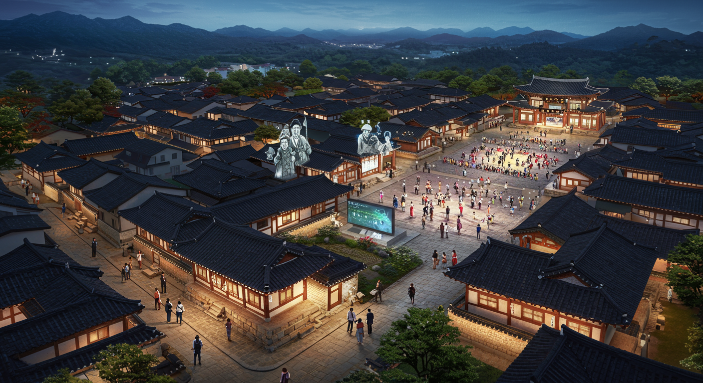 증강현실 경험 등 미래 발전 계획이 포함된 전주한옥마을 전망