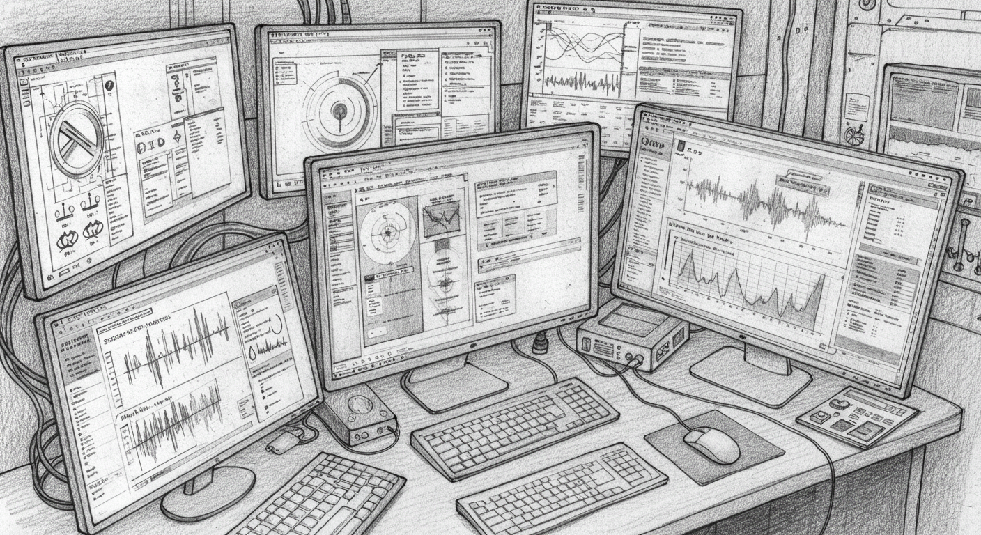 컴퓨터 화면에 표시된 다양한 음성 텍스트 변환 도구