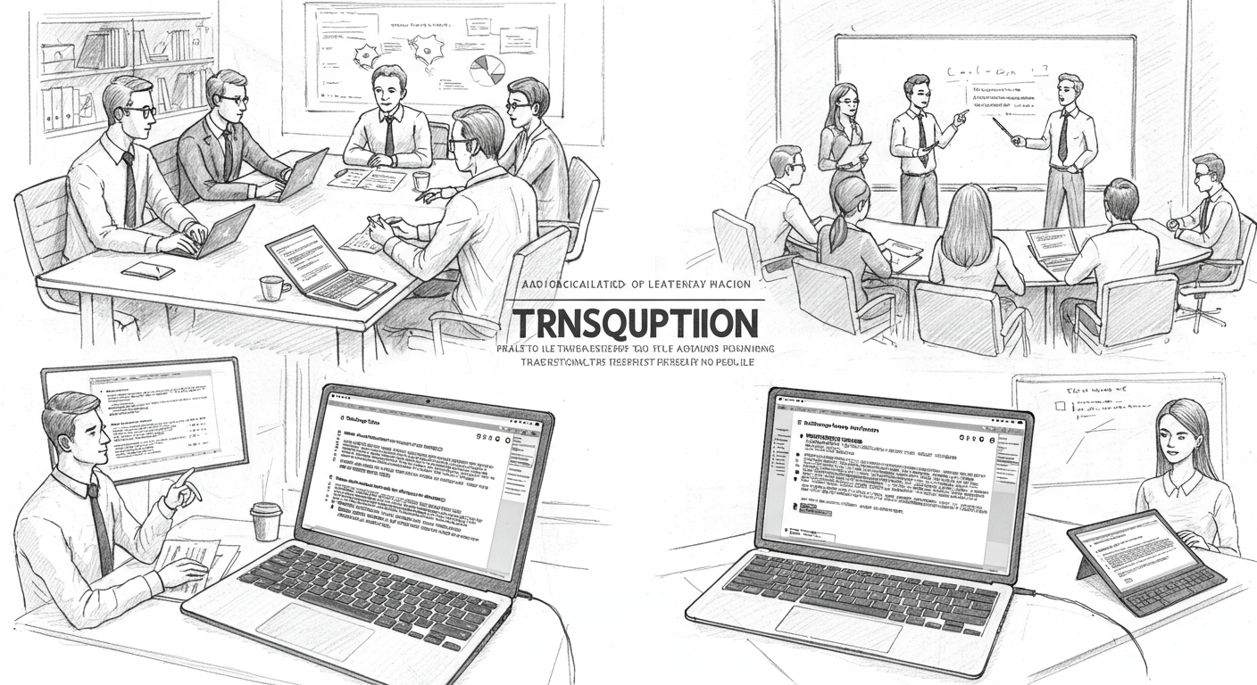 회의실과 교실 등에서의 속기 서비스 활용 사례