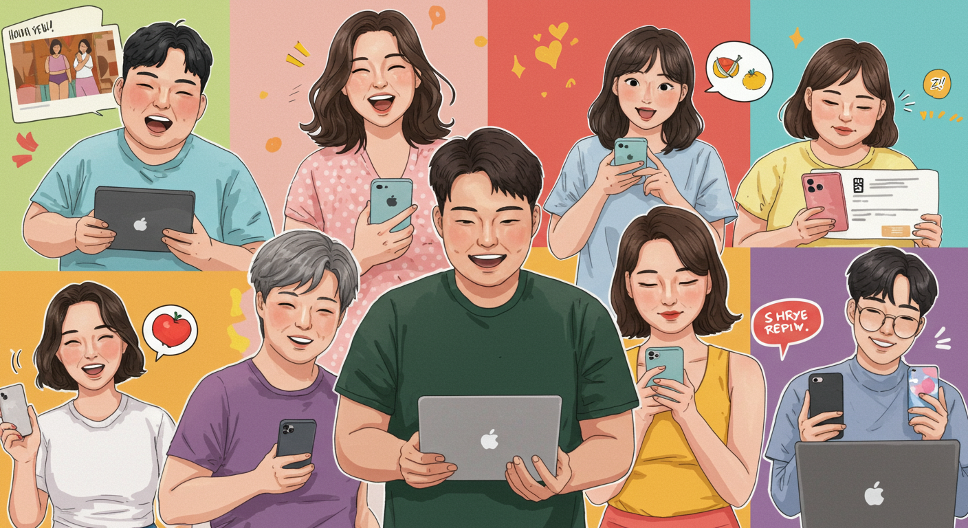 체중 관리를 통한 긍정적인 경험을 나누는 다양한 한국인들
