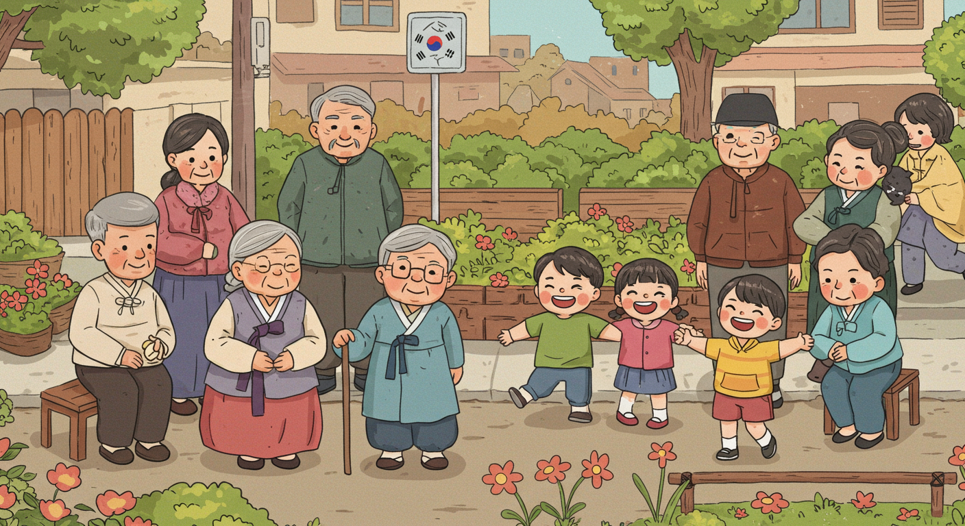 다양한 계층의 사람들이 함께 모여 있는 장면