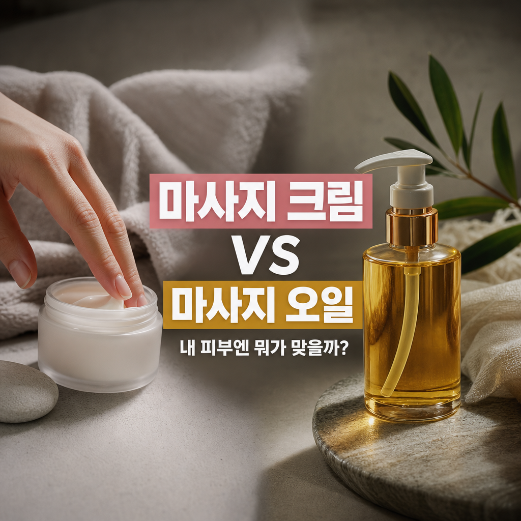 마사지 크림 vs 오일, 피부 타입별 선택 기준