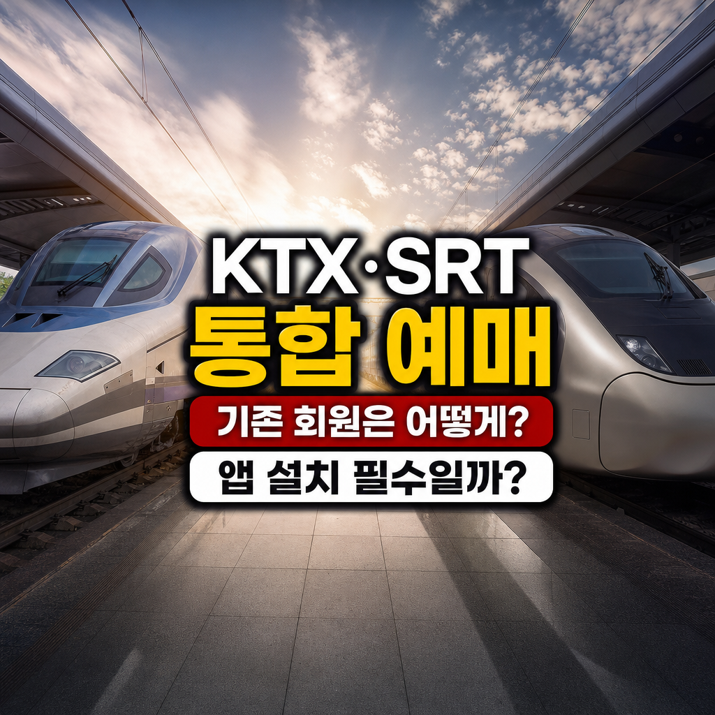 KTX SRT 통합 후 기존 SRT 회원 예매방법, 코레일 플러스 꼭 설치해야 할까?
