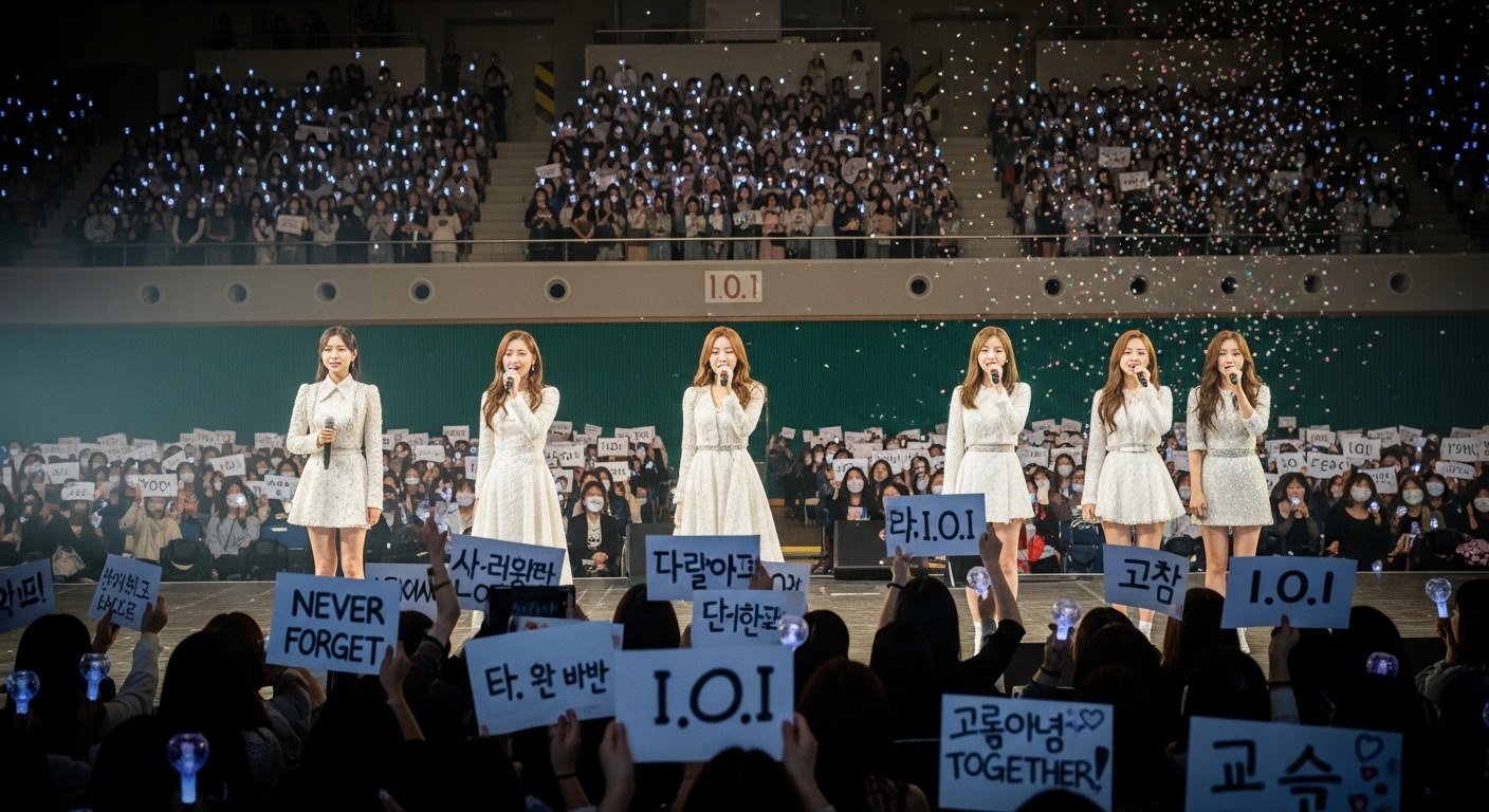 장충체육관에서 열린 마지막 콘서트와 슬로건을 든 팬들