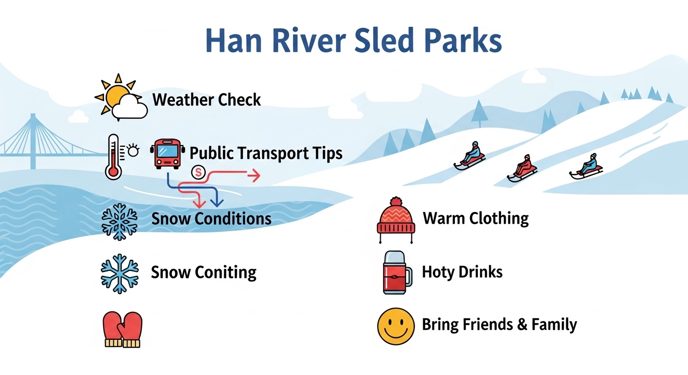 한강 눈썰매장 방문 시 필요한 체크리스트와 꿀팁 설명