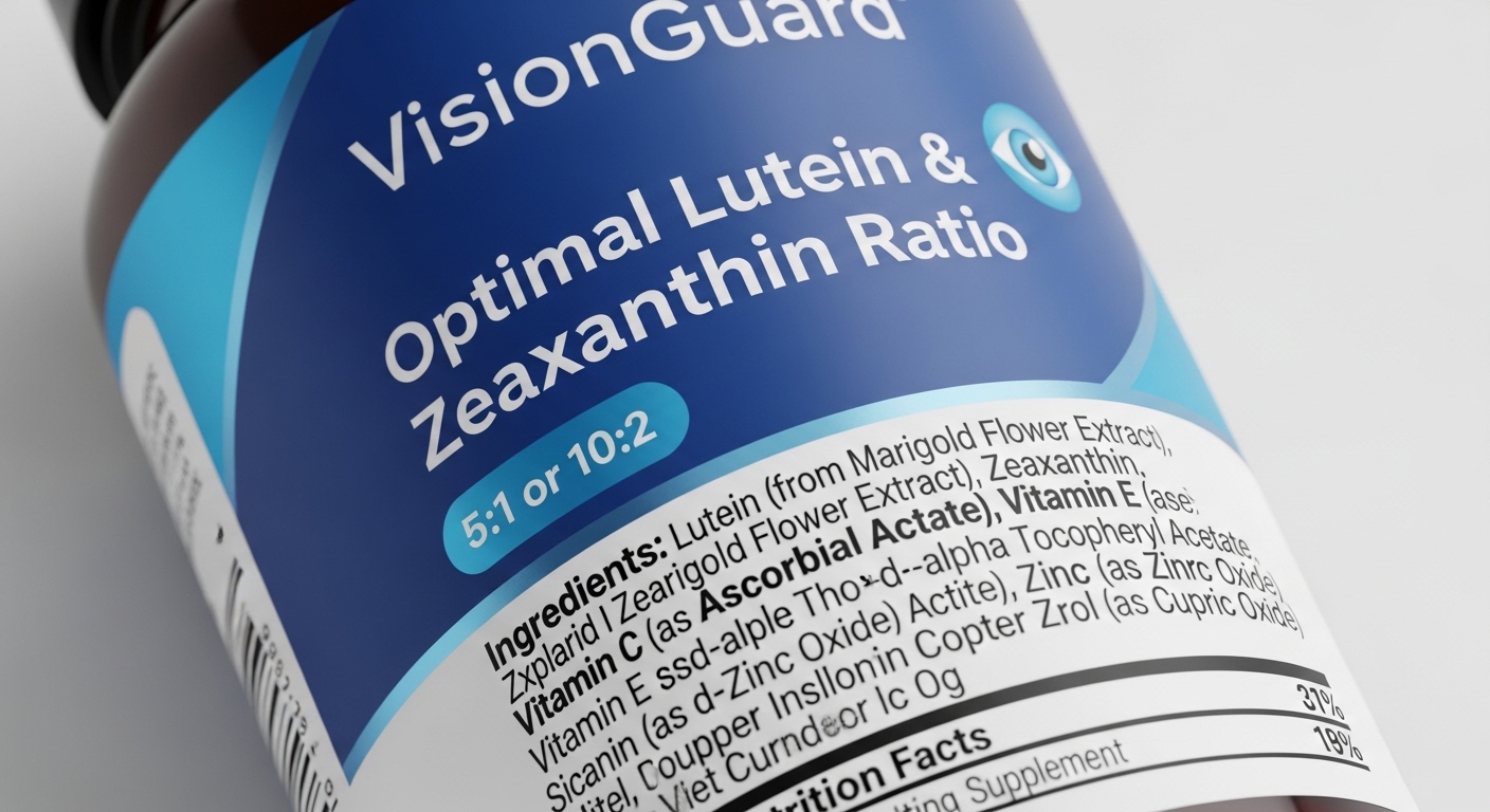 루테인과 지아잔틴 성분표 클로즈업