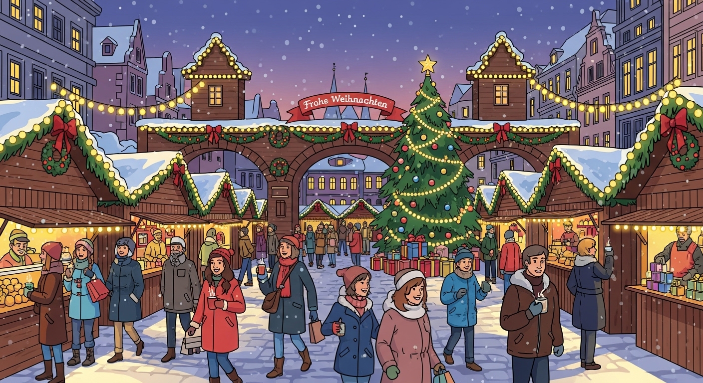 대전 유성구에서 열리는 유럽풍 크리스마스 마켓 풍경