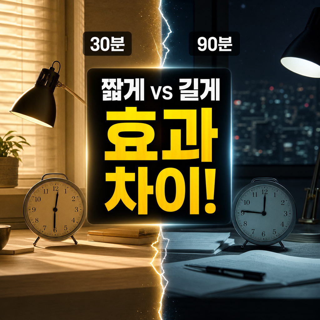 짧게 30분 vs 길게 90분, 시간대별 효과 비교