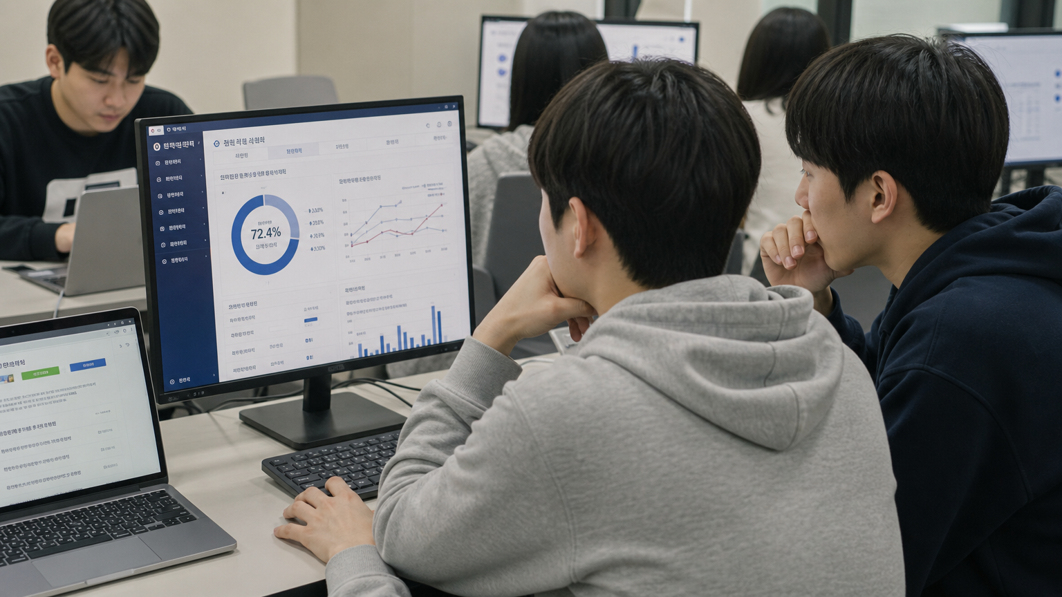온라인 플랫폼에서 합격 가능성을 예측하는 한국 대학교 지원자들
