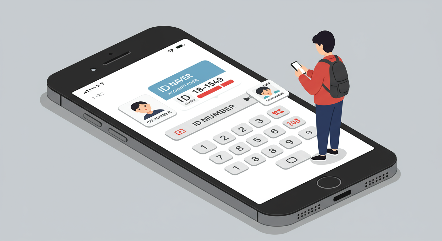 네이버 앱에서 학번을 정확히 입력하며 본인 인증을 진행하는 모습