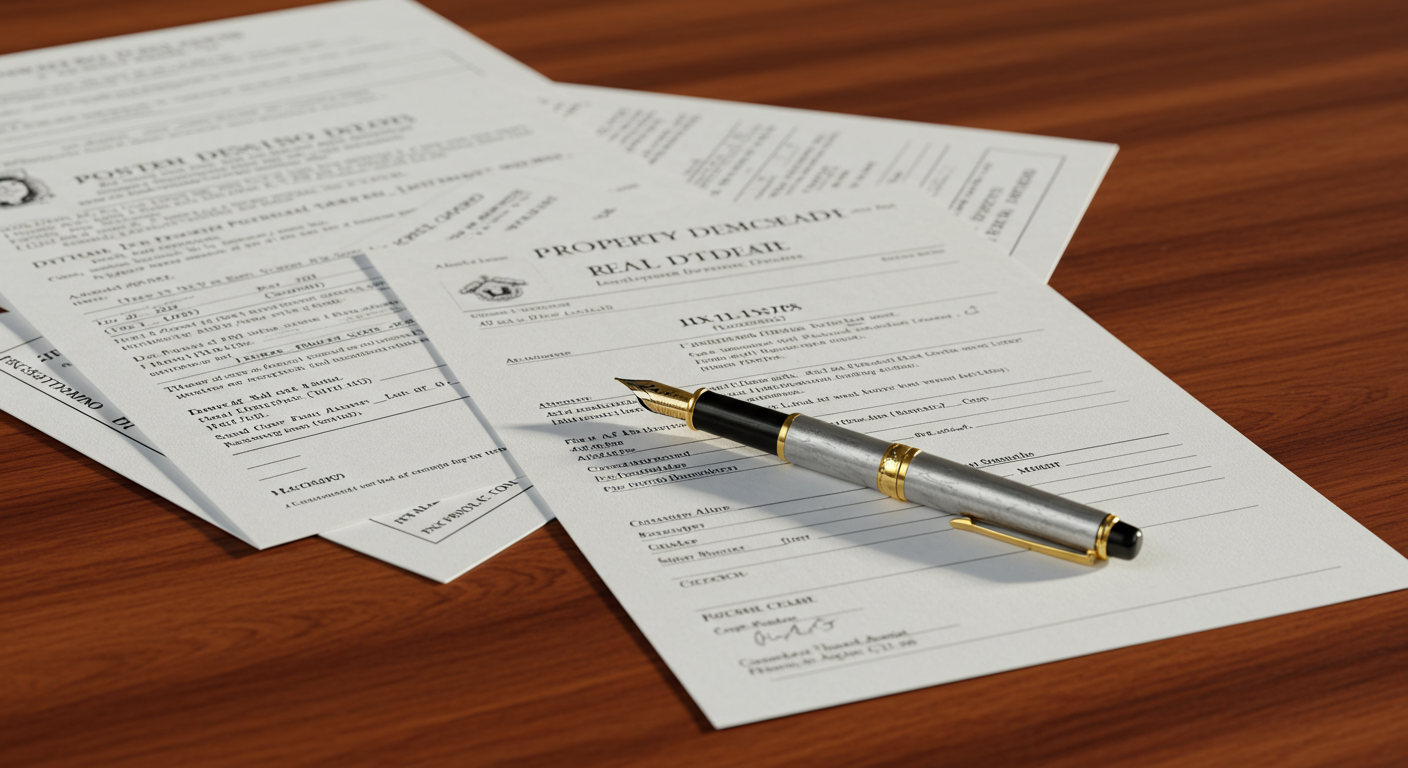 부동산 등기부 등본 및 자동차 등록증 등의 재산 관련 문서들