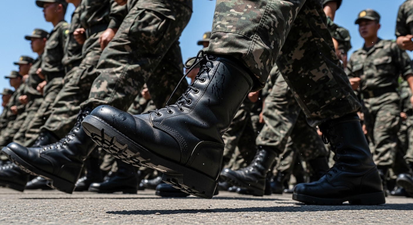 훈련 중인 전투화