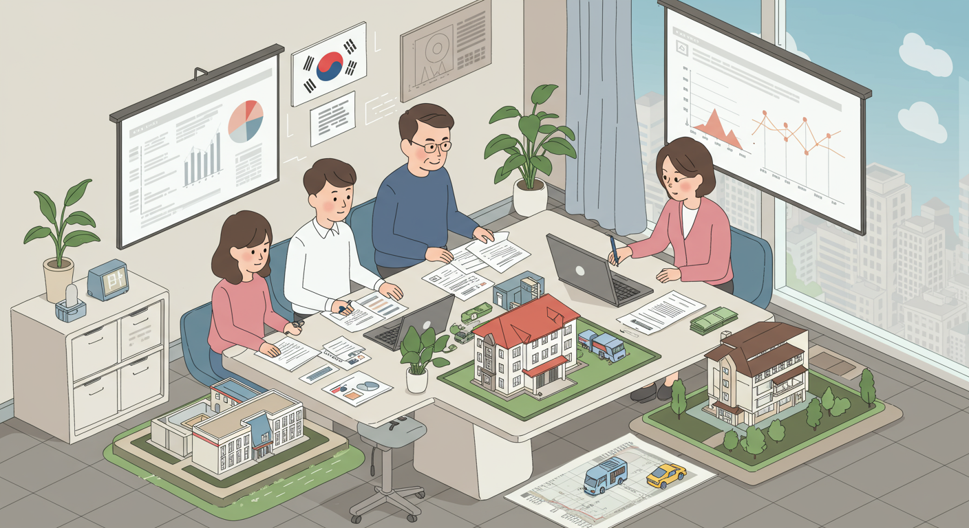부동산과 차량을 소득으로 환산하는 현대 한국 가정의 모습