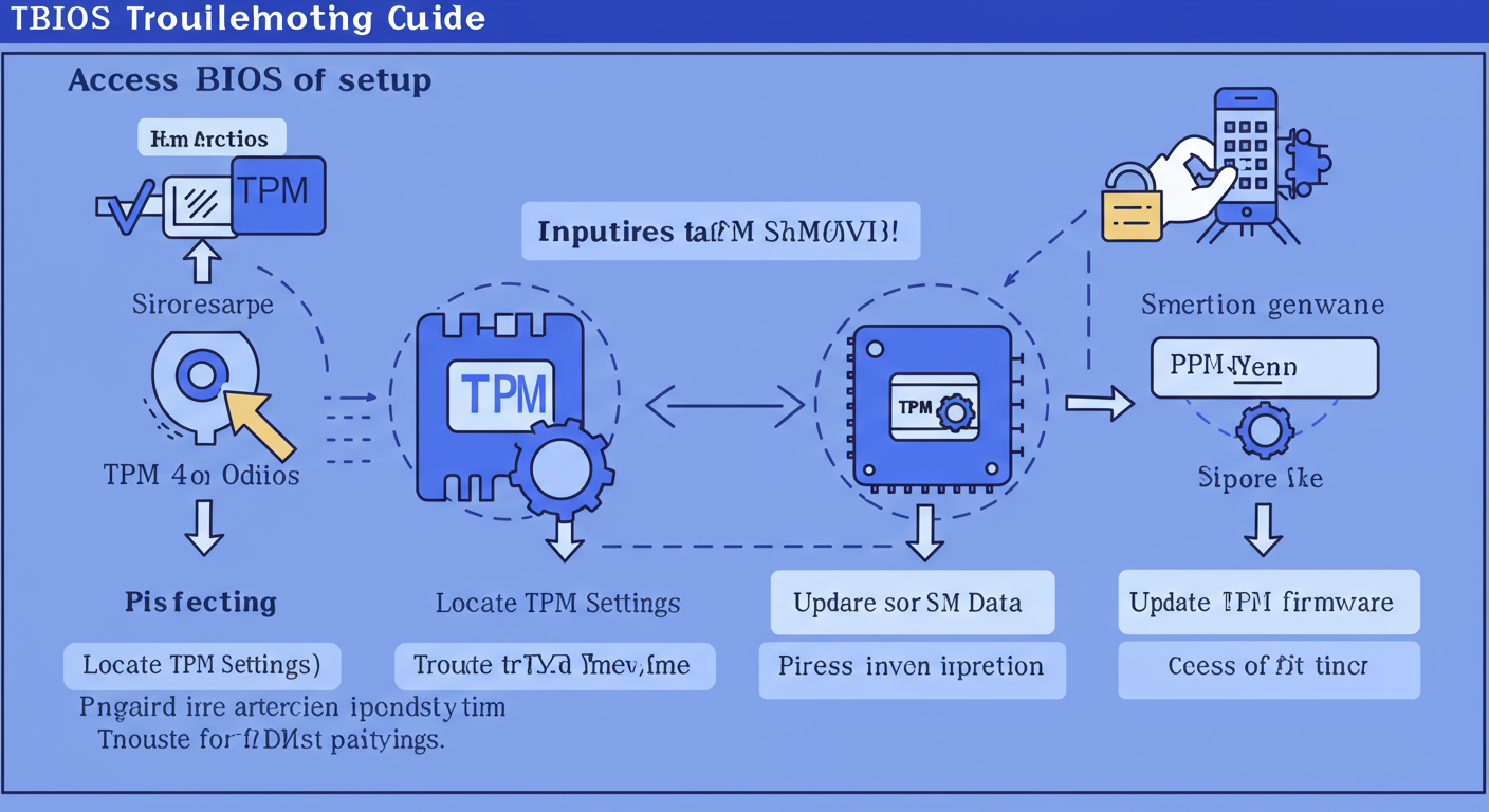 BIOS 인터페이스에서 TPM 설정 초기화 및 업데이트를 위한 문제 해결 단계