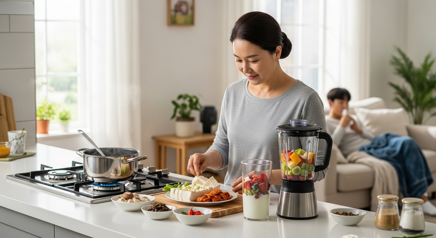 부드러운 영양식 준비 이미지